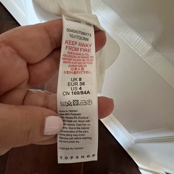 TopShop belted ribbed knit tank midi‎ dress with double slits size 4 - Picture 12 of 14